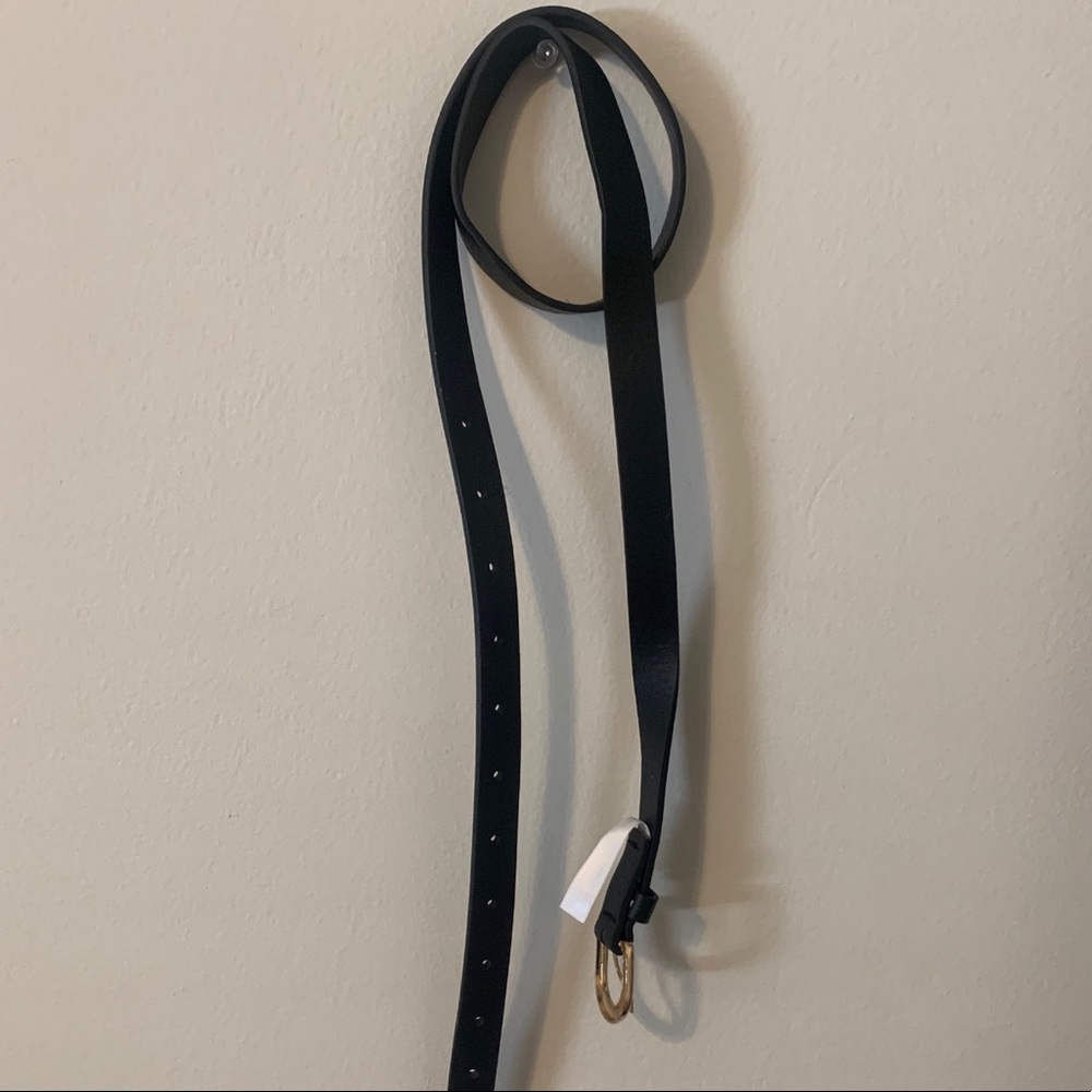 BLACK LEATHER BELT